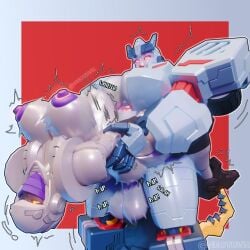 2026 3d 3d_(artwork) 3d_render areola areolae big_breasts bigger_futa female futa_on_female futanari grey_body megaempress mengsk nightbird_(transformers) nipples red_eyes robot robot_girl smaller_female thick_thighs transformers yellow_eyes