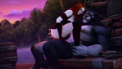 1boy 1girls 3d animated ass ass_grab blizzard_entertainment breasts canine_penis cowgirl_position female furry glasses high_heel_boots human interspecies knot liard light-skinned_female light_skin male penis pussy red_hair redhead_female sex smooth_skin sound tagme tattoo vaginal_penetration vaginal_sex video voice_acted warcraft werewolf worgen world_of_warcraft