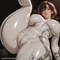 1girl ai_generated alternate_version_at_source asian asian_female ass ass_focus big_ass big_butt big_hips brown_hair cameltoe child_bearing_hips clothing evie_(stellar_blade) fat_ass hips_wider_than_shoulders huge_ass hypet medium_breasts pale_skin shift_up shiny shiny_skin short_hair simple_background steam steaming_body stellar_blade stellar_blade:_blood_rain tagme thick thick_ass thick_hips thick_legs thick_thighs thighs tight_clothing tomboy wide_hips