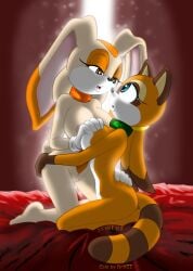 2girls aged_up anthro cream_the_rabbit drxii female interspecies kv1nn4 marine_the_raccoon nude rabbit raccoon sega sonic_the_hedgehog_(series) vkyrie