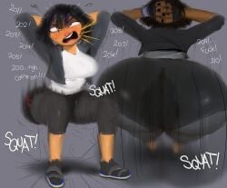 1girls arms_up ass ass_focus barrybbeesly big_hero_6 bouncing_ass clapping_cheeks clothed disney female gogo_tomago huge_ass shaking_ass shaking_butt tights twerking