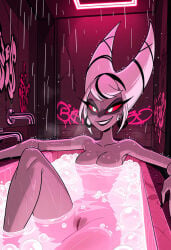 ai_generated artesensuale bathing carmilla_carmine hazbin_hotel milf naked naked_female nipples nude nude_female partially_submerged pussy vivienne_medrano vivziepop water