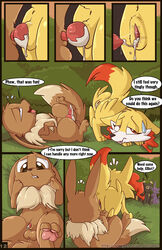 1boy 1girls 2018 3_toes after_sex all_fours ambiguous_gender animal_genitalia animal_penis ass ass_up balls being_watched big_ears black_border black_fur brown_eyes brown_fur canine canine_penis close-up closed_eyes comic cum cum_in_pussy cum_inside eevee eeveelution erection espeon fang feline female fennekin feral fuf furry gaping gaping_pussy half-closed_eyes interspecies knot knotting long_ears looking_away male nintendo nude on_back open_mouth orange_fur original_character outdoors page_12 patreon pawpads paws penis pokémon_(species) pokemon pokemon_(species) pokemon_gsc pokemon_rgby pokemon_xy pull_out purple_fur pussy pussy_juice sex sheath smile straight sweat tail teeth testicles text umbreon url video_games watermark wet white_fur yellow_fur