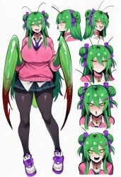 1girls ai_generated kortai mantis novelai original_character reference_sheet tagme yandere