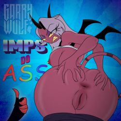 ass garrywulf helluva_boss imp spreading spreading_ass succubi