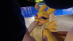 blowjob digimon furry queenstarvr renamon vrchat