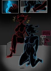blue_eyes blue_pussy catfight chubby chubby_female comic females foot_pussy madness:_project_nexus madness_combat micholanesa red_eyes red_pussy rule_63 stygian_(madness_combat) the_auditor the_conductor_(madness_combat) the_deliberator white_eyes