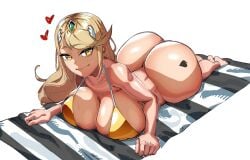 1girls big_breasts breasts busty female female_only huge_breasts large_breasts makinakid mythra solo thick_thighs thunder_thighs wide_hips xenoblade_(series)