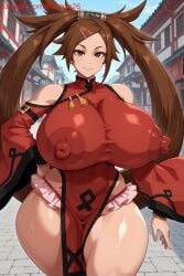 1girls ai ai_generated big_ass big_breasts breasts brown_eyes brown_hair china_dress chinese_clothes clothing_cutout dress frills gigantic_breasts guilty_gear hair_ornament hair_rings hairclip hand_on_hip huge_ass huge_breasts jam_kuradoberi kuradoberi_jam long_hair long_sleeves nipple_bulge outdoors parted_bangs patreon patreon_username red_dress reenka25 shoulder_cutout smile thick thick_ass thick_thighs town twintails very_long_hair wide_sleeves