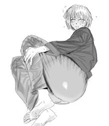 ass bawlboxer blushing femboy hunter_x_hunter kurapika legs_up nervous sitting