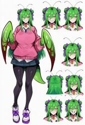 1girls ai_generated kortai mantis novelai original_character reference_sheet tagme yandere