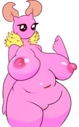 1girls belly big_breasts breasts chubby emffles exposed_breasts exposed_pussy fat female female_only huge_breasts moth mothma navel pink_nipples pink_skin solo thick thick_thighs vagina wide_hips