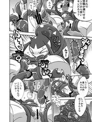 ! >_< 1boy 1girls 2016 ? arm_grab belly blush bondage censor_bar censored closed_eyes comic dialogue drooling duo fangs fellatio female flat_chest forced grey_background greyscale heart holding imminent_sex interspecies japanese_text kageyama leg_grab mawile monochrome motion_lines multi_mouth nintendo no_nipples open_mouth oral penetration plant pokemon pokemon_(species) pokemon_dppt pokemon_rse pussy pussy_juice rape saliva size_difference spoken_heart spread_legs spreading straight suspension tangrowth tears teeth tentacle tentacle_rape tentacle_sex tentacles text trembling vaginal_penetration video_games wet white_border