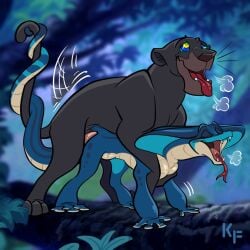 anthro bagheera disney duo felid female feral furry hypnosis hypnotic_eyes hypnotized_sex keona_ramos keona_tempt male mammal mind_control pantherine penis reptile scalie sex snake straight the_jungle_book