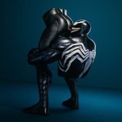 ass ass_lick ass_licking biceps gay long_tongue male male_only marvel marvel_comics self_lick the_double_split_sex_position thighs tongue venom venom_(marvel)