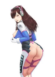 ass breasts d.va exposed_breasts exposed_pussy female functionally_nude mezzo_(orbanga21) overwatch revealing_clothes solo yeagraam