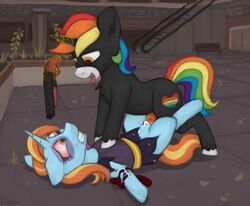 blood bruised cum cum_in_pussy cum_inside equine fan_character female forced friendship_is_magic gun horse mammal marsminer my_little_pony pony rainbow_heart ranged_weapon rape sassy_saddles_(mlp) shot_(disambiguation) vaginal_penetration weapon