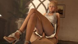 1boy 1girls 3d animated blonde_hair blue_eyes bottomless bouncing_breasts breasts clothed_female_nude_male cowgirl_position cross_legged_riding crossed_legs cum cum_in_pussy dress ejaculation erection female female_on_top female_penetrated final_fantasy final_fantasy_xv girl_on_top high_heel_sandals high_heels indoors lazyprocrastinator lunafreya_nox_fleuret male male/female male_penetrating male_penetrating_female male_pov no_sound nude nude_male on_the_floor penetrating_pov penetration penis penis_in_pussy pov pussy riding riding_penis sandals sex shorter_than_30_seconds source_filmmaker straddling straight vagina vaginal vaginal_penetration vaginal_sex video white_dress white_sandals