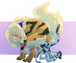 1boy 1girls 2018 anthro arcanine ass breasts canine cum digital_media_(artwork) doggadee duo female feral feral_on_anthro feral_penetrating_anthro fur furry hair interspecies knotting long_hair male mammal nintendo nipples nude open_mouth original_character penetration pokemon pokemon_(species) pokemon_rgby sex simple_background size_difference small_breasts straight suspension testicles tongue video_games zoophilia