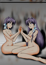 clannad fujibayashi_kyou fujibayashi_ryou medium_breasts sisters tagme twins