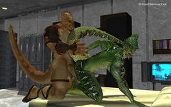 3d alien anal anthro erection gay kaa_(artist) lizard penis reptile reptilian scalie