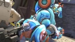 2017 3d animated artificial_vagina bastion_(overwatch) defense_matrix_bastion duo dynastinae_orisa improvised_dildo insertion living_machine loop machine no_humans no_sound omnic orisa overwatch penetration ranged_weapon robot source_filmmaker tagme vaginal_penetration video_games video white-crow