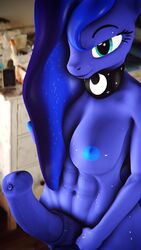 2018 3d abs animal_genitalia animal_penis anthro balls breasts dashie116 equine friendship_is_magic futa_only futanari hair horn horse horsecock humanoid intersex mammal muscular muscular_futanari muscular_intersex my_little_pony necklaces nipples nude penis princess_luna_(mlp) solo solo_futa source_filmmaker