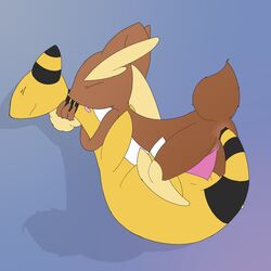 2girls ampharos anal anal_sex anus ass back big_ass big_ears black_fur blue_background brown_fur closed_eyes dildo duo feet female female_only feral holding hug interspecies lagomorph large_ass large_insertion licking long_ears lopunny lying mammal masturbation multiple_girls mutual_masturbation nintendo nude on_back on_top oral paws penetration pokémon_(species) pokemon pokemon_(species) pokemon_dppt pokemon_gsc pussy reverse_missionary_position shadow simple_background size_difference smile stripes tail tail_insertion tail_sex thick_thighs tongue tongue_out video_games white_fur wide_hips yellow_fur yumei yuri