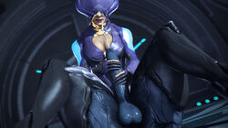 1futa 1girls 3d 3d_(artwork) big_penis big_thighs both_hands_on_cock breast_window breasts cum cumshot female futa_on_female futanari handjob hands_on_penis intersex large_breasts large_penis large_thighs lotus_(warframe) on_top saryn_(warframe) sfm soulburnin soulsfm source_request thighhighs warframe