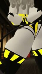 ass big_ass bikini breasts female female_only murder_drones n_(murder_drones) robot rule_63 shaking_ass tagme tail video vrchat vrchat_model white_hair