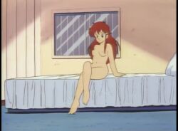 1980s 1girls breasts cream_lemon dream-colored_bunny female female_focus female_only hentai hentai_series long_hair naked naked_female nipples nude nude_female official_art ready_for_sex red_hair reiko screencap screenshot sitting_on_bed solo solo_female solo_focus tan-skinned_female tan_body tan_skin yumeiro_bunny