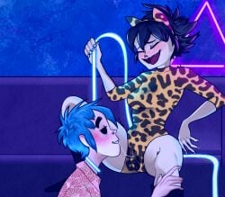 1boy 1boy1girl 1boy1girls 1boys 1boys1girl 1boys1girls 1girl1boy 1girls 1girls1boy 1girls1boys 2d_(gorillaz) after_cunnilingus asian asian_female blush blush_lines blushing_female blushing_male clothed clothed_female clothed_male female gorillaz legs legs_spread noodle_(gorillaz) noodle_(strobelite) saliva saliva_trail thighs_spread wet wet_panties wet_pussy