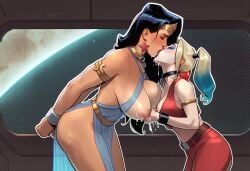 2girls ai_generated amazon batman_(series) big_ass big_breasts big_thighs blonde_female blonde_hair blue_hair breasts curvaceous curvy curvy_figure dc dc_comics demigod demigoddess diana_of_themyscira diana_prince digital_media_(artwork) female female_only harleen_quinzel harley_quinn harley_quinn_(dceu) harley_quinn_(suicide_squad) hips hourglass_figure huge_ass huge_breasts huge_thighs justice_league lactation large_ass large_breasts large_thighs legs light-skinned_female light_skin mature mature_female milk multiple_girls phophopho pink_hair slim_waist suicide_squad themysciran thick thick_hips thick_legs thick_thighs thighs voluptuous waist wide_hips wide_thighs wonder_woman wonder_woman_(series)