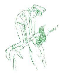 2013 annoyed_expression cuban_heel_boots deviantart gorillaz height_difference hes_so_done kurt_uti murdoc_niccals original_character short_male thenugeart underwear