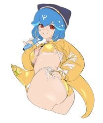 1girls ass bao_(vtuber) big_ass bikini blue_hair breasts fat_ass female female_only glasses indie_virtual_youtuber large_ass looking_back medium_breasts microphone red_eyes short_hair thernz thick thick_ass thick_thighs thighs virtual_youtuber vtuber whale_girl whale_tail