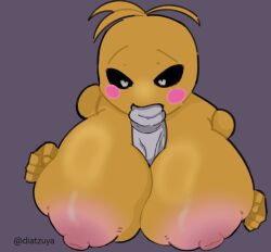 animatronic animatronic_female beakless blowjob chicken chicken_girl diatzuya fellatio female five_nights_at_freddy's five_nights_at_freddy's_2 fnaf paizuri phasianid robot robot_girl scottgames straight toy_chica_(fnaf) yellow yellow_skin