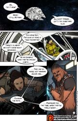 2018 alx_(fuckit) chewbacca clothed clothing comic female human male millennium_falcon page_1 rape_face rey rose_tico star_wars the_last_jedi wookiee