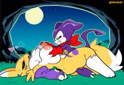 1boy ai_assisted ai_generated defeated digimon dlewdedai female femsub groping groping_breasts impmon missionary_position renamon small_dom_big_sub