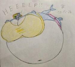 artist_request big_breasts breasts cleavage female furry huge_breasts hyper_breasts inflation tagme thick_thighs wide_hips