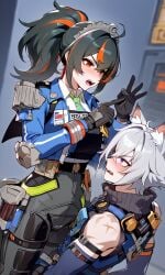 ai_generated angry demanding_sex flustered gesture horny_female hunwolf looking_confused penetration_gesture seth_lowell silly teasing wanting_sex zenless_zone_zero zhu_yuan