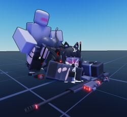 (tdx) 1boy 1boy1girl 1girls applemcx ass black_hair blush closed_eyes clothes_ripping clothes_sex cum cum_in_ass cum_in_mouth custom_character dummy_(roblox) faceless_female female neko neko_girl neko_sniper penis roblox roblox_game roblox_studio sniper sniper_(tdx) sniper_rifle tower_defense_x