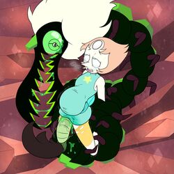 1girls big_belly cartoon_network centipeetle clothed_sex clothing cum cum_drip cum_in_pussy cum_inflation cum_inside cumflation drakatha draks dress drooling empty_eyes female femsub feral feral_on_female gem_(species) green_cum impregnation inflation interspecies mind_break monster nephrite_(steven_universe) open_mouth pearl_(steven_universe) penetration pregnant rape restrained roll3d6 rolld6toporn short_hair spread_legs steven_universe tagme tagme_(artist) tears vaginal_penetration zoophilia