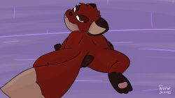 animal_genitalia animal_vulva bedroom_eyes blue_eyes canid canine canine_genitalia canine_vulva fangs female feral fox fur genitals hi_res jungledyret_hugo looking_at_viewer lying mammal narrowed_eyes nsfwslushy on_front pawpads paws rear_view red_body red_fur rita_(jungledyret) seductive smile smiling_at_viewer smirk smirking_at_viewer smug solo tail teeth