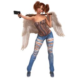 1girls 3d angel angel_wings bare_shoulders becarra big_breasts brown_hair corset erect_nipple erect_nipples eyelashes eyeshadow female female_only fiona_(becarra) front_view green_eyes gun holding_object hourglass_figure humanoid long_hair makeup nipple_bulge pants pointy_ears pose posing see-through shiny shiny_skin shoes short_hair simple_background small_breasts solo spread_legs spreading standing tearing_clothes tied_hair torn_clothes twintails weapon wide_hips wings