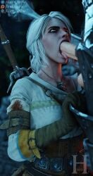 3d blowjob cd_projekt_red ciri clothing fellatio female freckles green_eyes hood_nsfw imlerith light-skinned_female light-skinned_male looking_at_partner male mascara oral oral_penetration oral_sex penis saliva scar sucking_penis sword the_witcher_(series) the_witcher_3:_wild_hunt tongue_out white_hair wild_hunt witcher_medallion