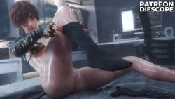 1girls 3d 3d_(artwork) armwear bed bedroom black_stockings blender bra brown_hair clothed clothed_female clothes clothing crop_top cropped_jacket detailed_background diescope dressing dust female female_focus female_human female_only glossy_lips headphones hi_res highres holding_object human latex latex_armwear latex_bra latex_clothing latex_gloves legs legwear light-skinned_female light_skin lily_artemis_ii looking_at_object monitor panties pantsless pantsless_female pc pussy pussy_peek pussy_visible_through_clothes pussy_visible_through_panties see-through_panties shiny shiny_skin sitting sitting_on_bed solo solo_female solo_focus stellar_blade stocking stockings thick thick_legs thick_thighs thighhighs thighs wearing_socks wet wet_body wet_clothes wet_clothing wet_panties wet_skin white_panties yellow_eyes