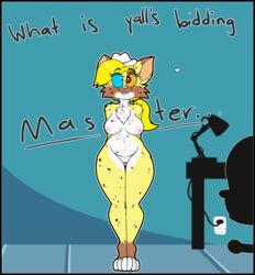 2018 animated anthro barefoot big_ears blonde_hair bobcat breasts cowboy_hat cute digital_media_(artwork) dixie_mae_carlisle_(character) feline female fur hair hat hypnosis iamaneagle_(artist) looking_at_viewer loop lynx mammal mind_control nipples nude pussy redneck southern toes