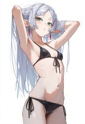 1girls absurd_res absurdres adult_female ai_generated alternate_breast_size bare_arms bare_back bare_belly bare_breasts bare_chest bare_hands bare_hips bare_midriff bare_navel bare_shoulders bare_skin bare_thighs bare_torso belly belly_button bikini black_bikini black_micro_bikini black_one-piece_swimsuit black_sling_bikini black_slingshot_swimsuit black_swimsuit black_swimwear breasts cleavage cleft_of_venus collarbone completely_naked completely_nude dot_nose earrings elbows elf exposed exposed_arms exposed_belly exposed_breasts exposed_midriff exposed_shoulders exposed_thighs exposed_torso eyebrows_visible_through_hair female female_focus female_only fingernails fingers frieren green_eyes green_eyes_female groin head_tilt high_resolution highres light-skinned_female light_skin long_hair looking_at_viewer mature_female medium_breasts micro_bikini naked naked_female navel nude nude_female one-piece_swimsuit parted_bangs pointy_chin pointy_ears pussy revealing_clothes shoulders sideboob sidelocks simple_background skimpy_clothes slender_body slender_waist slim_girl slim_waist sling_bikini sling_swimsuit slingshot_swimsuit solo sousou_no_frieren standing swimsuit swimwear tagme thick_thighs thighs thin_waist tilted_head twintails twintails_(hairstyle) uncensored_breasts underboob upper_body v-line white_background white_eyebrows white_hair white_hair_female