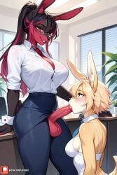 1futa 1girls ai_generated anthro anthro_on_anthro anthro_only ass balls big_balls big_breasts big_penis blowjob blowjob_face breasts fellatio female furry furry_ears furry_futa furry_only furry_tail futa_on_female futa_penetrated futa_penetrating futadom futanari futasub handsfree_ejaculation huge_breasts huge_cock intersex lustynari penis pov pov_blowjob pov_eye_contact rough rough_oral rough_sex submissive submissive_anthro thick thick_ass thick_legs thick_thighs tiny_balls tiny_penis veins_on_dick veiny veiny_penis