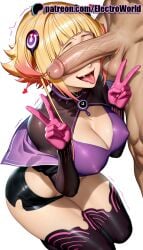 1boy 1girls 2025 ai_generated artist_name balls blonde_hair blowjob blowjob_face breasts bust capella_emerada_lugunica chest cleavage clothed_female_nude_male cock covered_nipples dick double_v electroworld erection eyewear_on_head fellatio female gloves hi_res high_quality high_resolution highres licking licking_penis male nude oral oral_sex patreon patreon_username penis penis_on_face pubic_hair re:zero_kara_hajimeru_isekai_seikatsu solo_focus stable_diffusion straight sucking testicles thighhighs tongue tongue_out trembling twitching_penis uncensored v w watermark